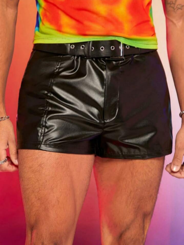 Bonga Boys Mens PU Leather Shorts